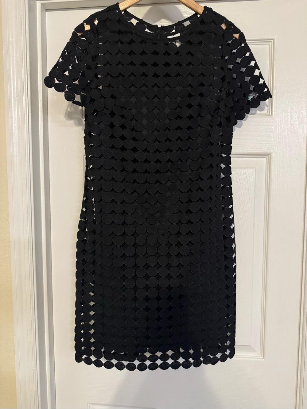 Julia Jordan Geometric Circle Lace Shift Dress.